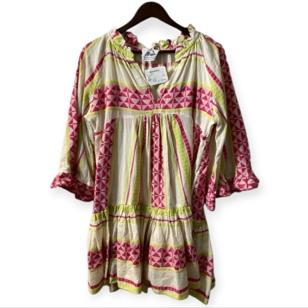 Pearl & Caviar Boho‎ Pink Multicolor Patterned Mini Dress Size S/M NWT